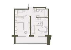 2-к квартира, строящийся дом, 55м2, 8/22 этаж