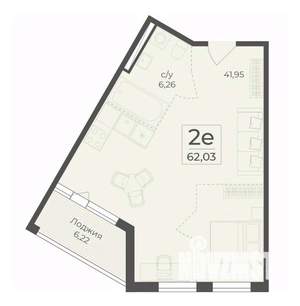 2-к квартира, строящийся дом, 62м2, 3/15 этаж