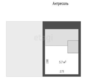 1-к квартира, вторичка, 21м2, 2/2 этаж