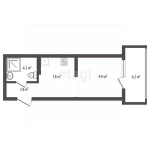 1-к квартира, вторичка, 31м2, 3/10 этаж