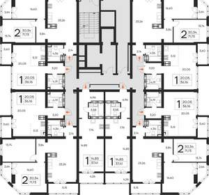 2-к квартира, вторичка, 72м2, 16/19 этаж