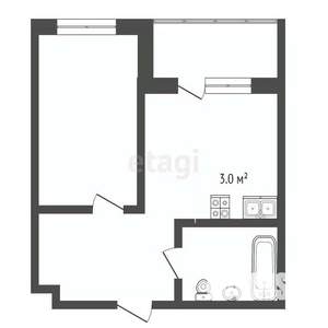 Студия квартира, сданный дом, 46м2, 5/8 этаж