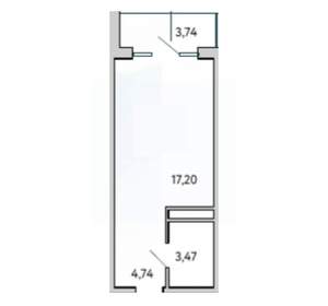 Студия квартира, вторичка, 29м2, 7/10 этаж