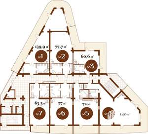 Студия квартира, вторичка, 61м2, 2/15 этаж