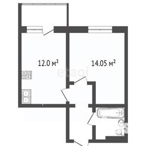 1-к квартира, сданный дом, 35м2, 2/16 этаж