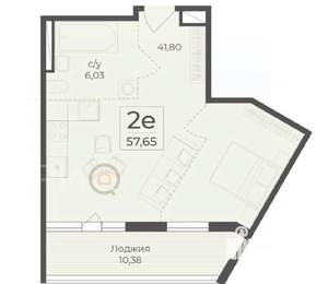 1-к квартира, вторичка, 64м2, 3/7 этаж