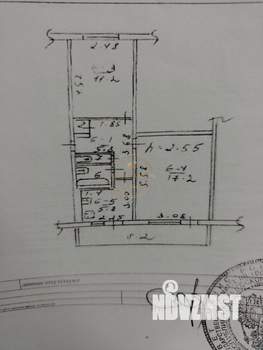 2-к квартира, вторичка, 53м2, 2/5 этаж