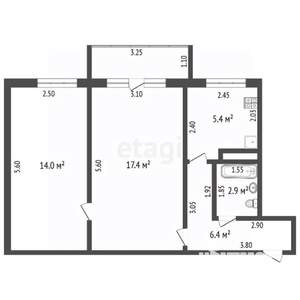 2-к квартира, вторичка, 46м2, 5/5 этаж