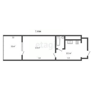 2-к квартира, вторичка, 75м2, 1/5 этаж