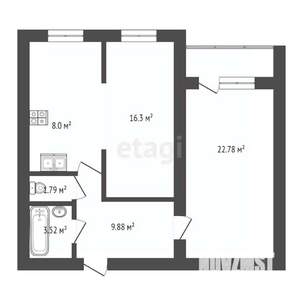 2-к квартира, вторичка, 70м2, 2/15 этаж