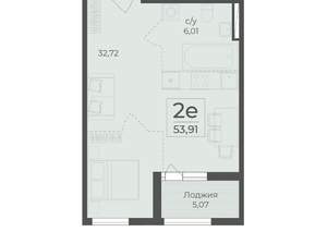 2-к квартира, вторичка, 54м2, 11/15 этаж