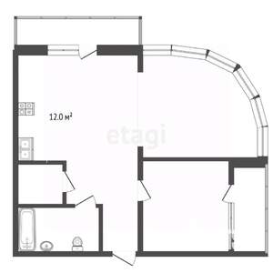 3-к квартира, вторичка, 83м2, 7/12 этаж