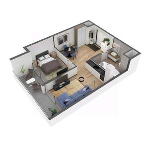 2-к квартира, строящийся дом, 62м2, 9/11 этаж