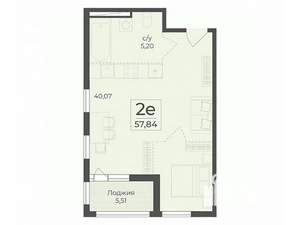 Студия квартира, строящийся дом, 58м2, 7/15 этаж