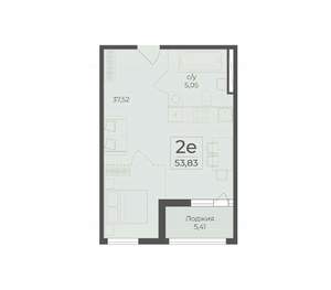 2-к квартира, вторичка, 54м2, 6/18 этаж