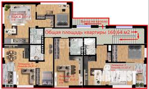 4-к квартира, вторичка, 161м2, 3/3 этаж