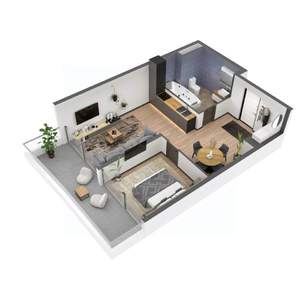 2-к квартира, строящийся дом, 58м2, 9/11 этаж