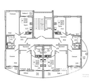 2-к квартира, строящийся дом, 64м2, 1/8 этаж