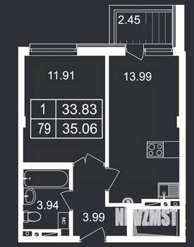 1-к квартира, вторичка, 35м2, 5/8 этаж
