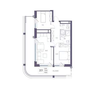 2-к квартира, вторичка, 80м2, 2/8 этаж