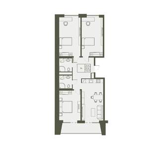 3-к квартира, строящийся дом, 102м2, 5/22 этаж