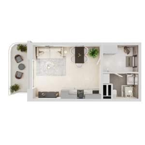 Студия квартира, вторичка, 41м2, 14/19 этаж