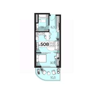 2-к квартира, строящийся дом, 55м2, 5/6 этаж