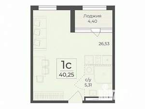 Студия квартира, вторичка, 40м2, 5/7 этаж