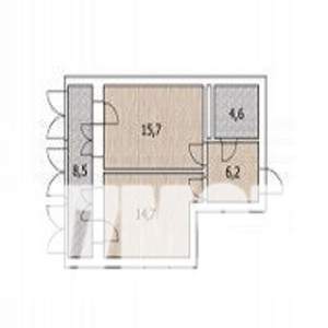 2-к квартира, вторичка, 50м2, 2/8 этаж