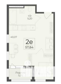 1-к квартира, вторичка, 61м2, 3/11 этаж