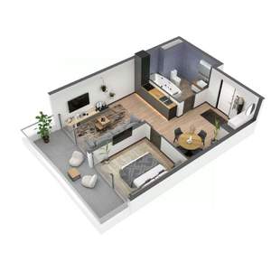 2-к квартира, строящийся дом, 58м2, 9/11 этаж