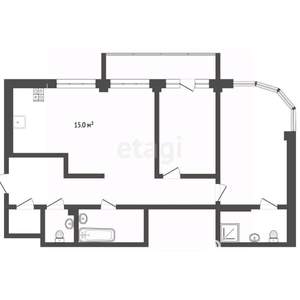 3-к квартира, вторичка, 118м2, 1/20 этаж