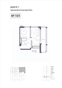 1-к квартира, вторичка, 55м2, 1/8 этаж