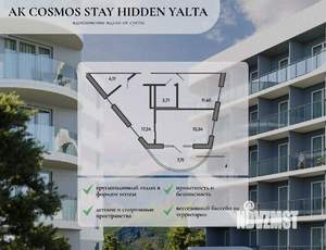 2-к квартира, вторичка, 60м2, 3/10 этаж