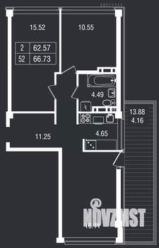 3-к квартира, вторичка, 67м2, 5/8 этаж