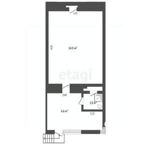 1-к квартира, вторичка, 22м2, 1/2 этаж