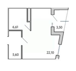 1-к квартира, вторичка, 38м2, 5/10 этаж