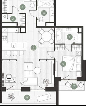 2-к квартира, вторичка, 88м2, 5/9 этаж