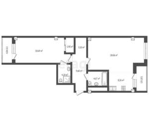 2-к квартира, вторичка, 85м2, 6/9 этаж