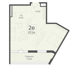 2-к квартира, вторичка, 57м2, 4/15 этаж