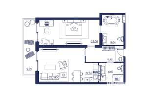 2-к квартира, вторичка, 85м2, 5/8 этаж