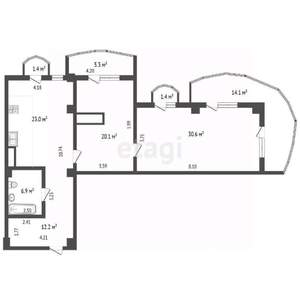 3-к квартира, вторичка, 115м2, 2/15 этаж
