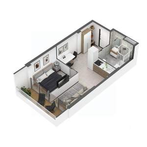 1-к квартира, строящийся дом, 37м2, 2/8 этаж