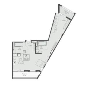 1-к квартира, вторичка, 108м2, 5/7 этаж