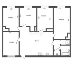 5-к квартира, вторичка, 110м2, 1/13 этаж