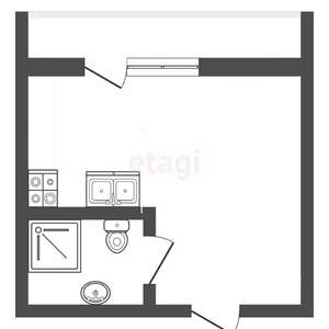 1-к квартира, вторичка, 47м2, 7/9 этаж