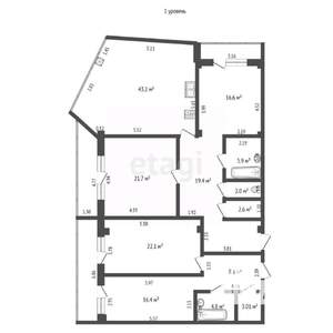 4-к квартира, вторичка, 219м2, 1/7 этаж