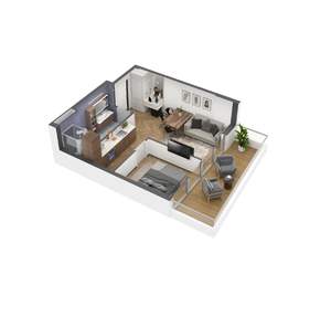 1-к квартира, вторичка, 52м2, 10/11 этаж