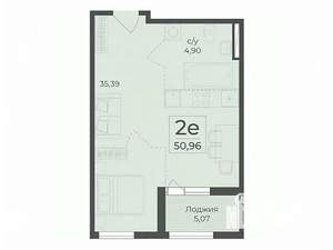 Студия квартира, вторичка, 54м2, 3/15 этаж