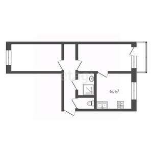 2-к квартира, вторичка, 47м2, 4/5 этаж